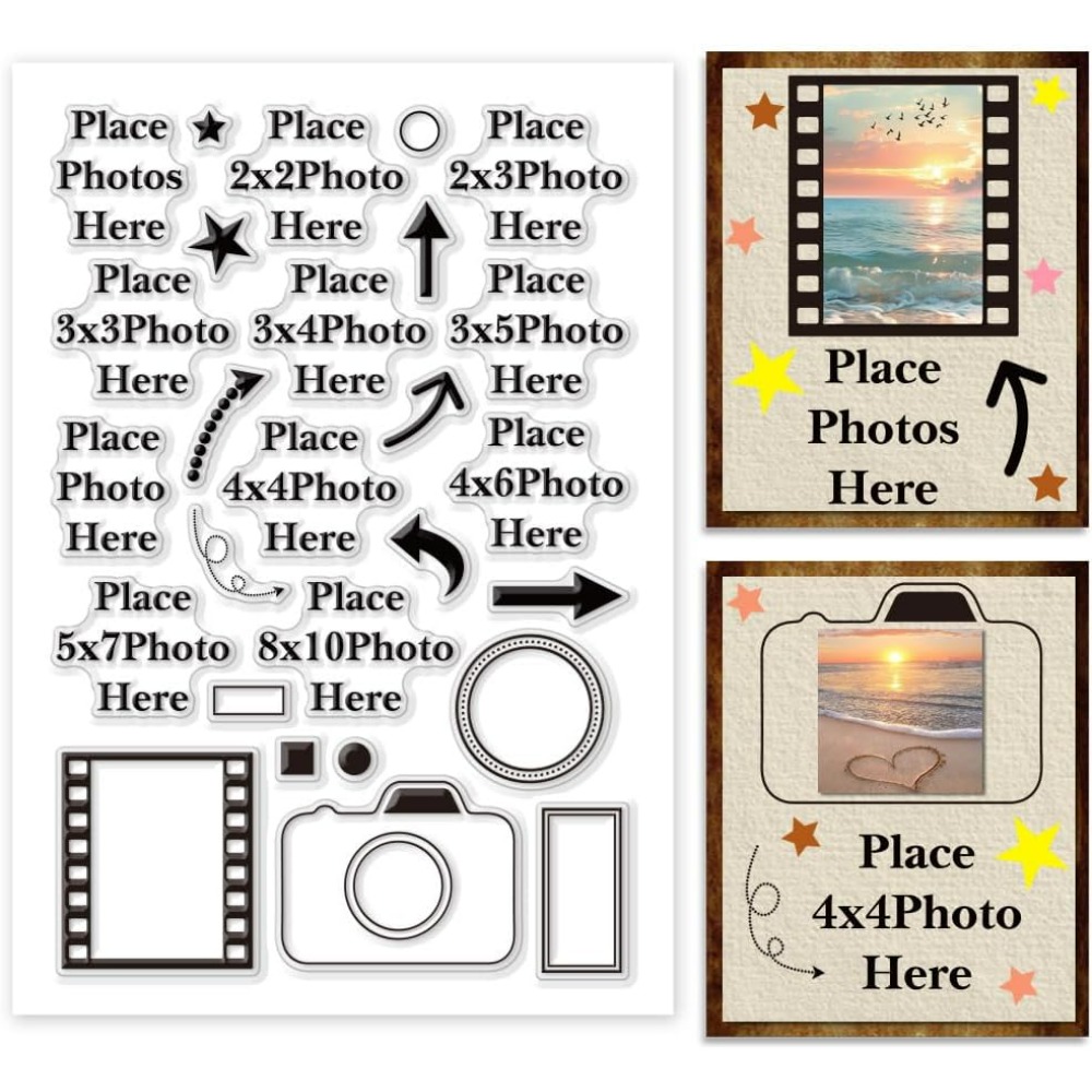 Photography Image - Место фото здесь, прозрачный штамп, стрелка,