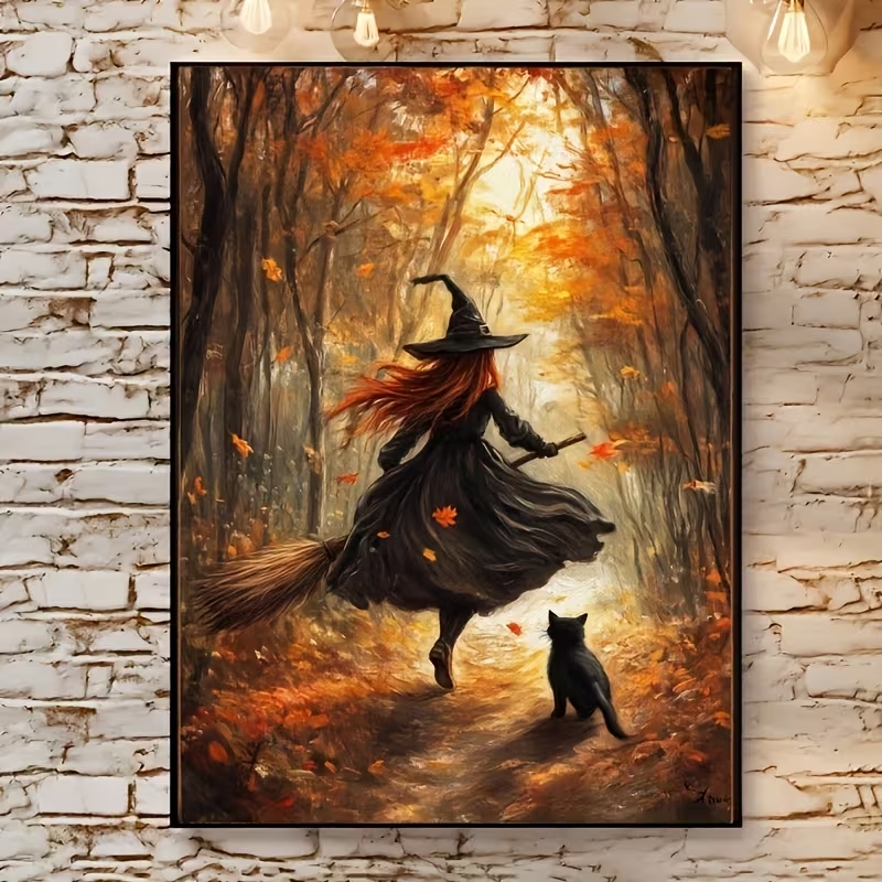 Photography Image - Ретро-картина на холсте с изображением ведьмы