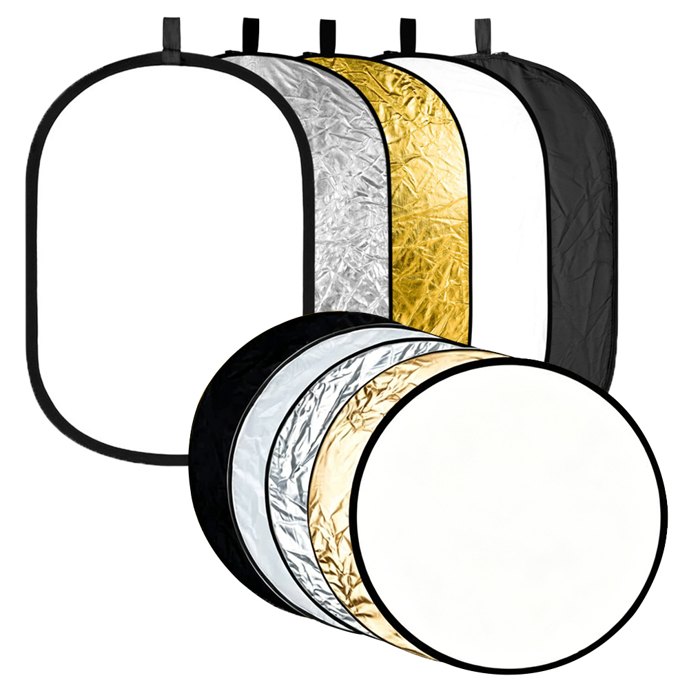 Reflector 5 In 1 - Складной светоотражатель 5-в-1 овальной формы 60/80/110
