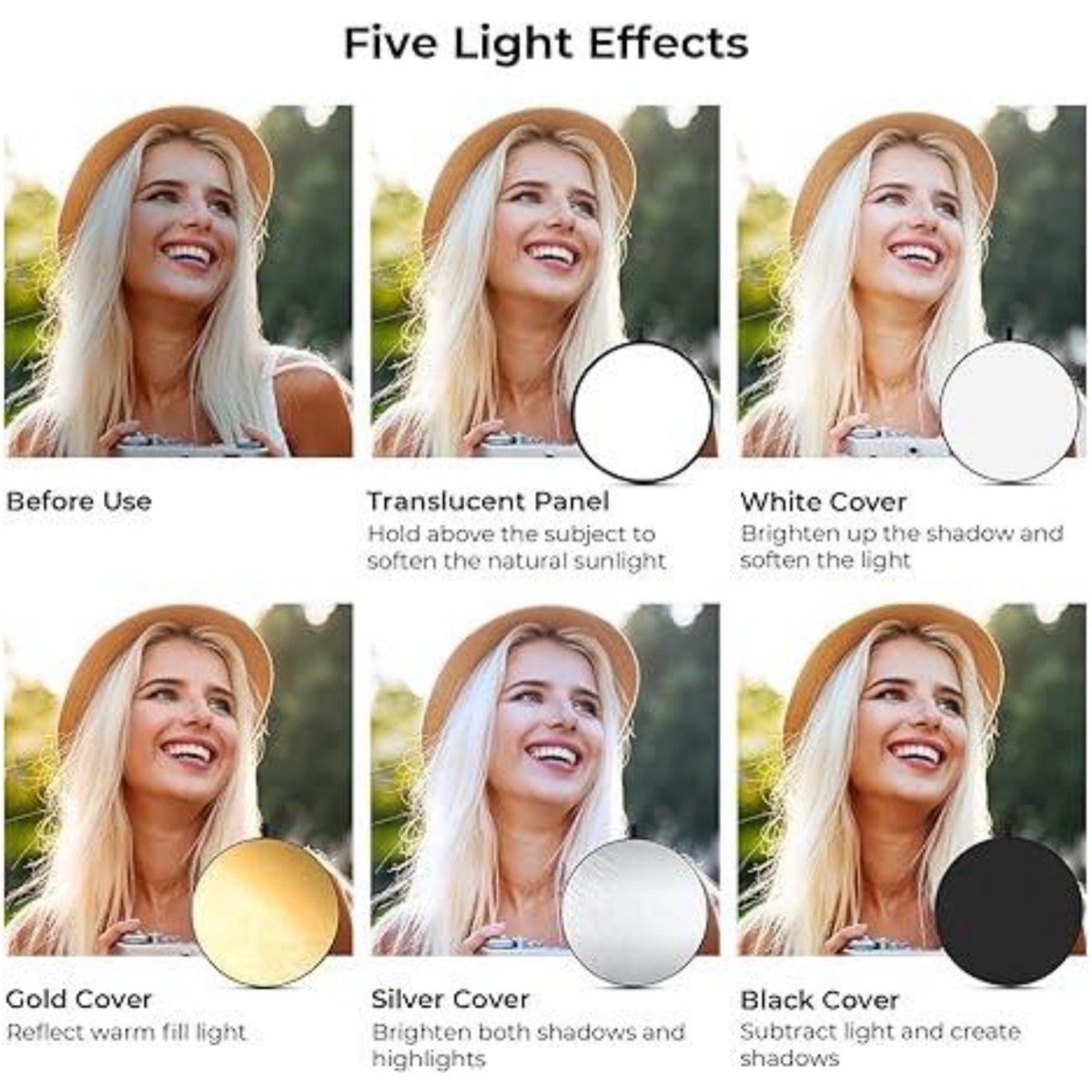 Портативный отражатель HUANYIN – обзор и цена Reflector 5 In 1